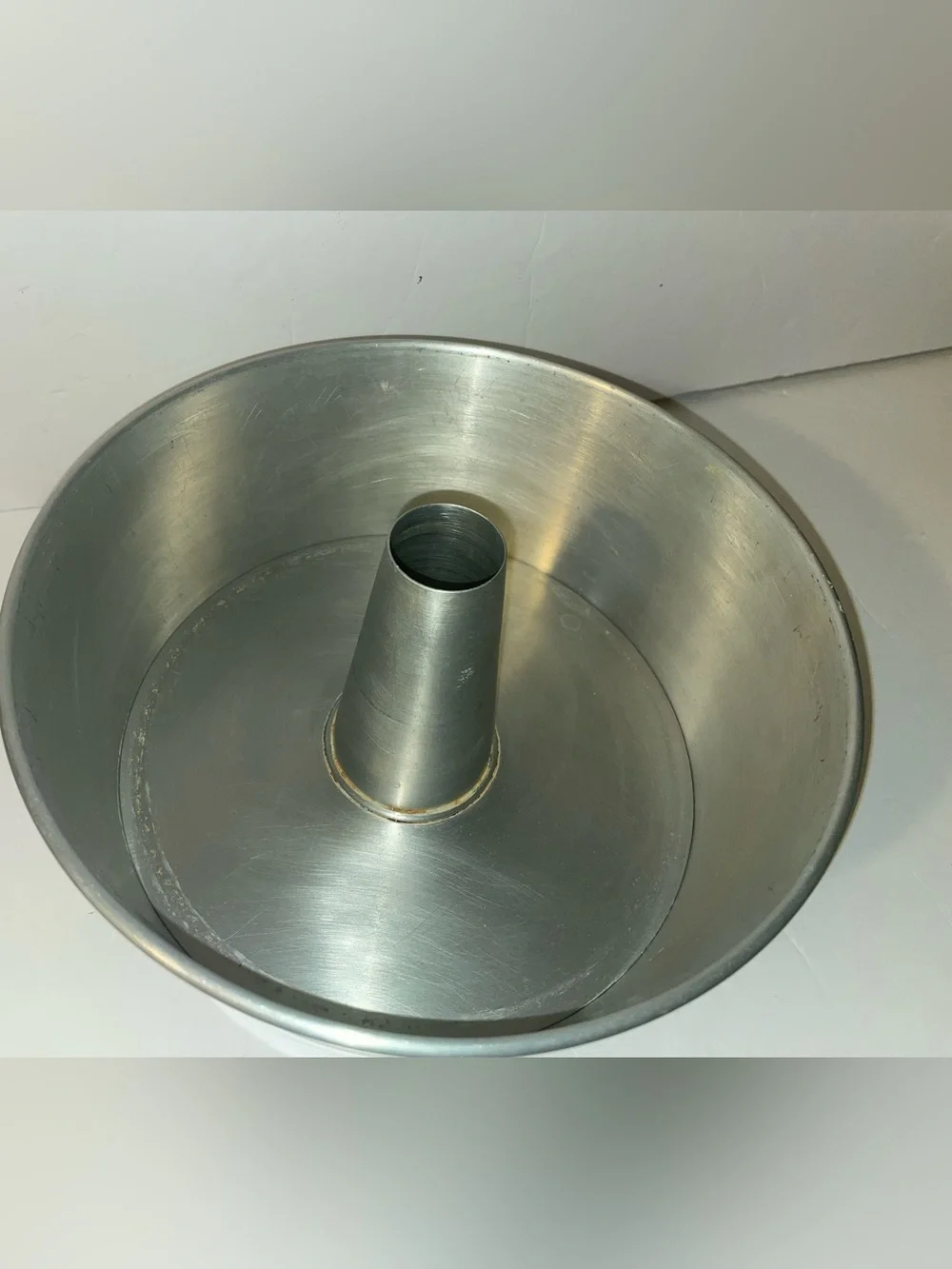 Vintage Sears Maid Of Honor Aluminum 10 x 4 Round Angel Food Cake Pan 2 piece
